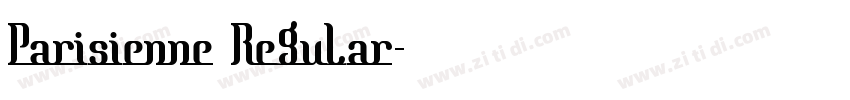 Parisienne Regular字体转换